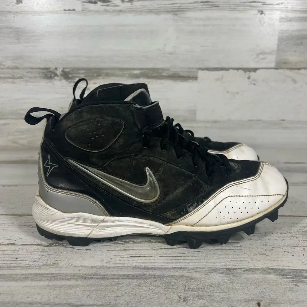 Nike Kid's Junior Baseball Softball Cleats Shoes Black‎ White Size 6Y